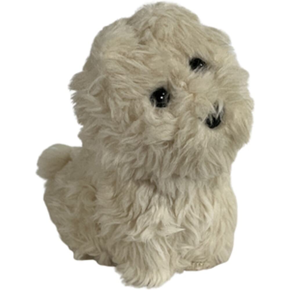 American Girl Doll Beige Shaggy Sitting Puppy Plush Small Size
